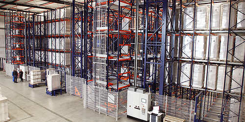 Übersicht über ein automatisches Palettenlager